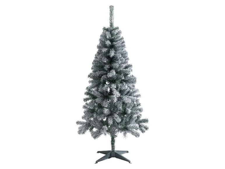 Sapin de Noël artificiel floqué blanc 150 cm pour petites pièces