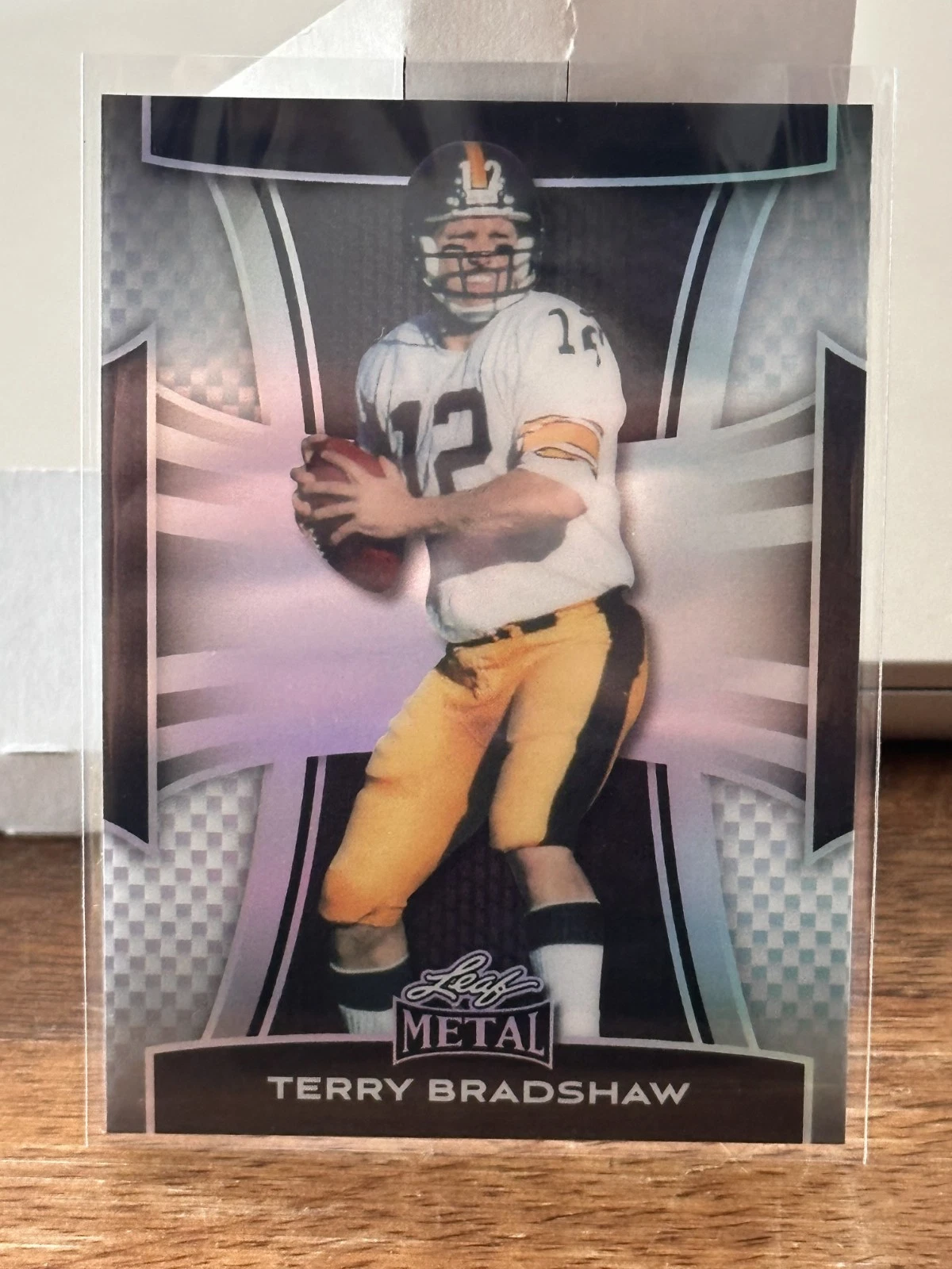 TERRY BRADSHAW 2025 LEAF METAL FOOTBALL NON AUTO SILVER PRISMATIC /149 STEELERS