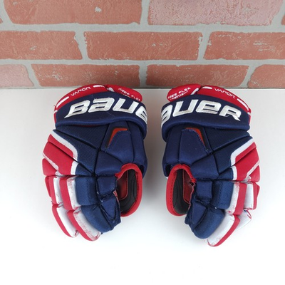 #ad Bauer Vapor X Pro Hockey Gloves 12 Inch Navy Red White Free Flex Lock Thumb $29.99