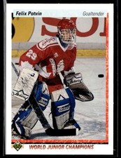 1990-91 Upper Deck #458 Felix Potvin RC Hockey Card 1102H