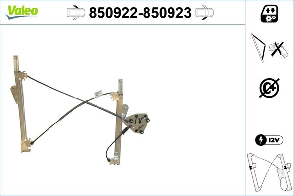 Valeo Fensterheber 850922 FüR Mito Alfa Twinair 955 AXW1B 955AXY1B 955AXZ1B Tjet-image