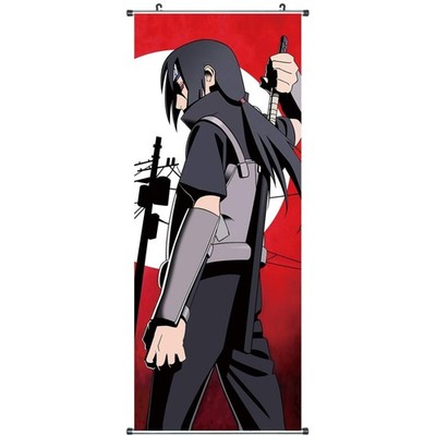 Uchiha Sunrise Kakemono Poster Stoff Naruto Kinderzimmer Wanddekoration