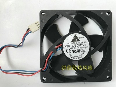 1PC   8020 AFB0812MD DC12V 0.20A 8CM 3-wire cooling fan  *yt
