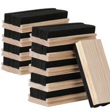 10 Pack Wool Felt Chalkboard Erasers Dustless Wood Chalk Eraser Cleaner
