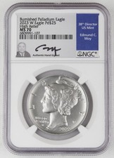 2023 W $25 American Eagle 1 Oz Palladium Burnished High Relief Coin NGC MS70 Moy