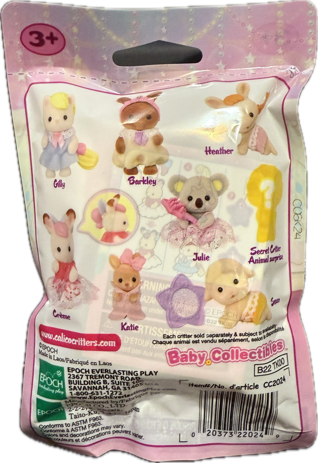 Calico Critters Baby Fun Hair Series Blind Bag, Genuine UNOPENED NEW Collectible