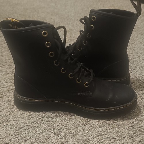 Dr. Martens Men's Black Leather Ankle Combat Lace-Up Boots US 7 UK 6 EU 39