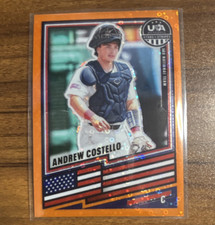 Panini Stars & Stripes 2026 Orange Disco Prizm /75 Andrew Costello USA 18U #32