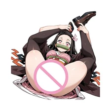 EARLFAMILY 5.1" Nezuko Car Sticker Luggage Helmet Artistic Car Door SUV RV Decal