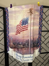 “Always Remember “ Patriot Garden Flag With World Trade Center