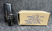 Tung-Sol 35L6GT Tube with Original Box Vintage 1942 U.S. Navy WWII NOS