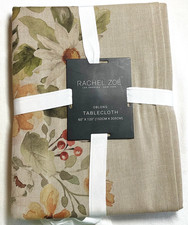 RACHEL ZOE TABLECLOTH 60 X 120 SUNFLOWERS GOLD GREEN 100 POLYESTER NIP