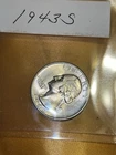 1943-S Washington 25C Silver Quarter / UNC