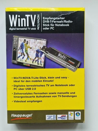 Hauppauge WinTV NOVA-T Lite USB DVB-T Stick • mit Zubehör • OVP •SL-308-V2.0-GER
