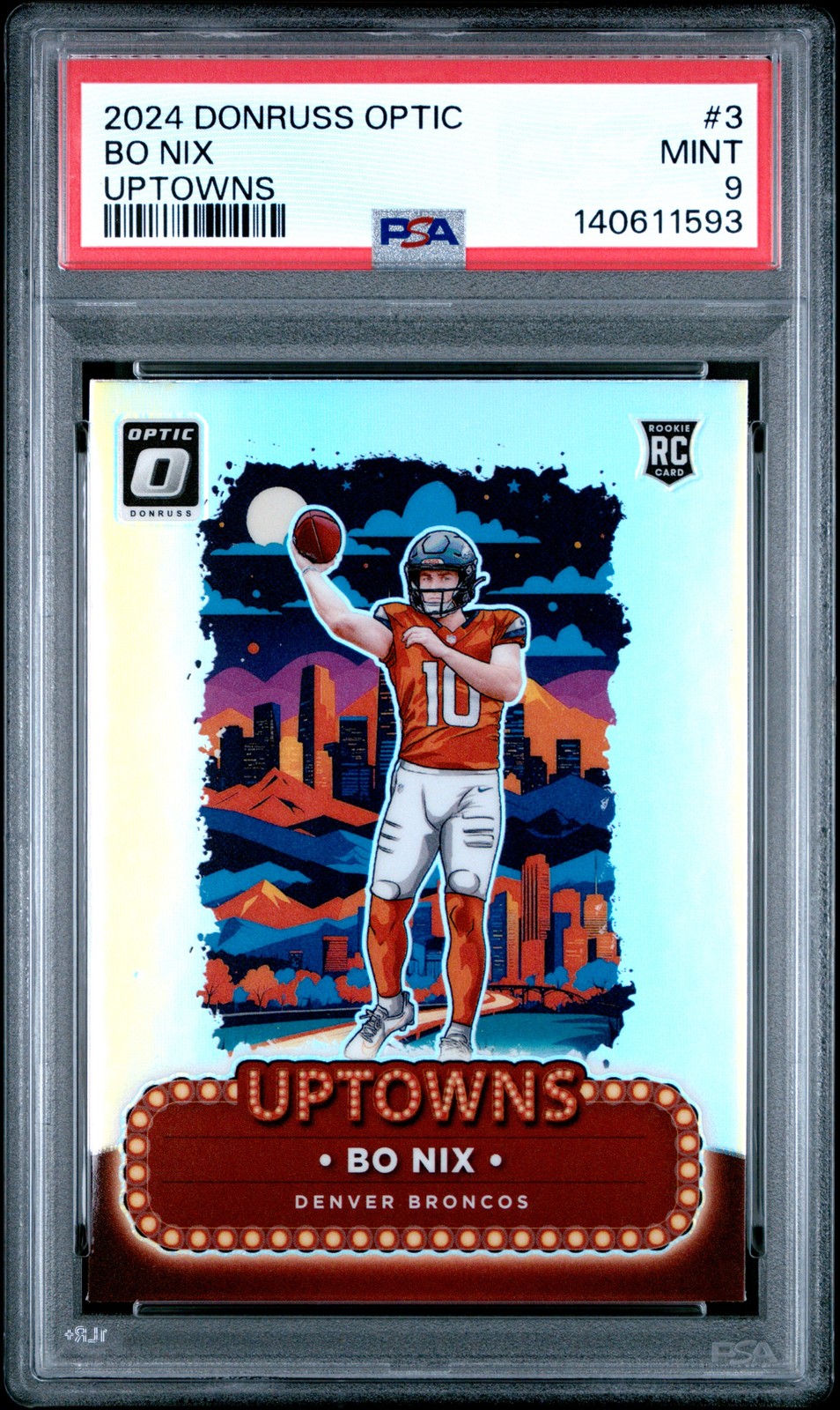 2024 PANINI DONRUSS OPTIC UPTOWNS #3 BO NIX PSA 9
