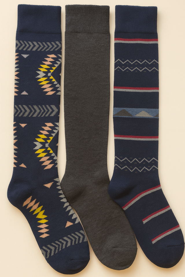 Check Pattern Uk THERMAL FLEECE - Men's Long Socks with Casual Winter Pattern – (6 Pairs ...