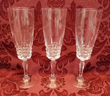 W.M. Dalton Cherbourg Crystal 7-3/4" Parfait/Sour Glasses - Set of 3 -Excellent!