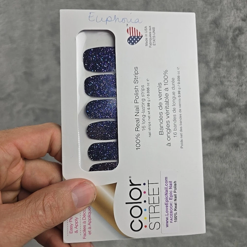 Lot Of 5 Color Street Real Nail Polish Strips Purple Shades Glitter Sparkles - Image 3 of 4