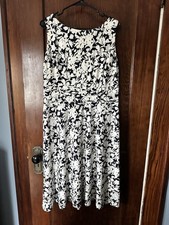 Chaps Blue And White Floral Dress