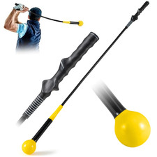 47" Golf Swing Trainer Aid Warm-up Practice Stick w/Weighted Head for Grip