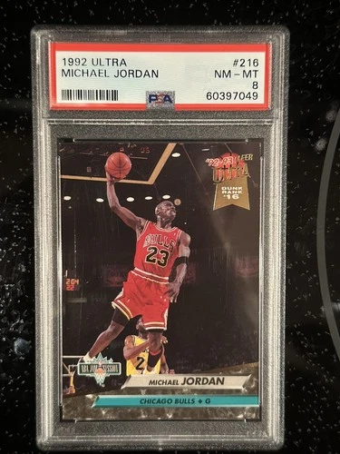 1992 Fleer Ultra #216 Michael Jordan NBA Jam Session PSA 8 NM - M