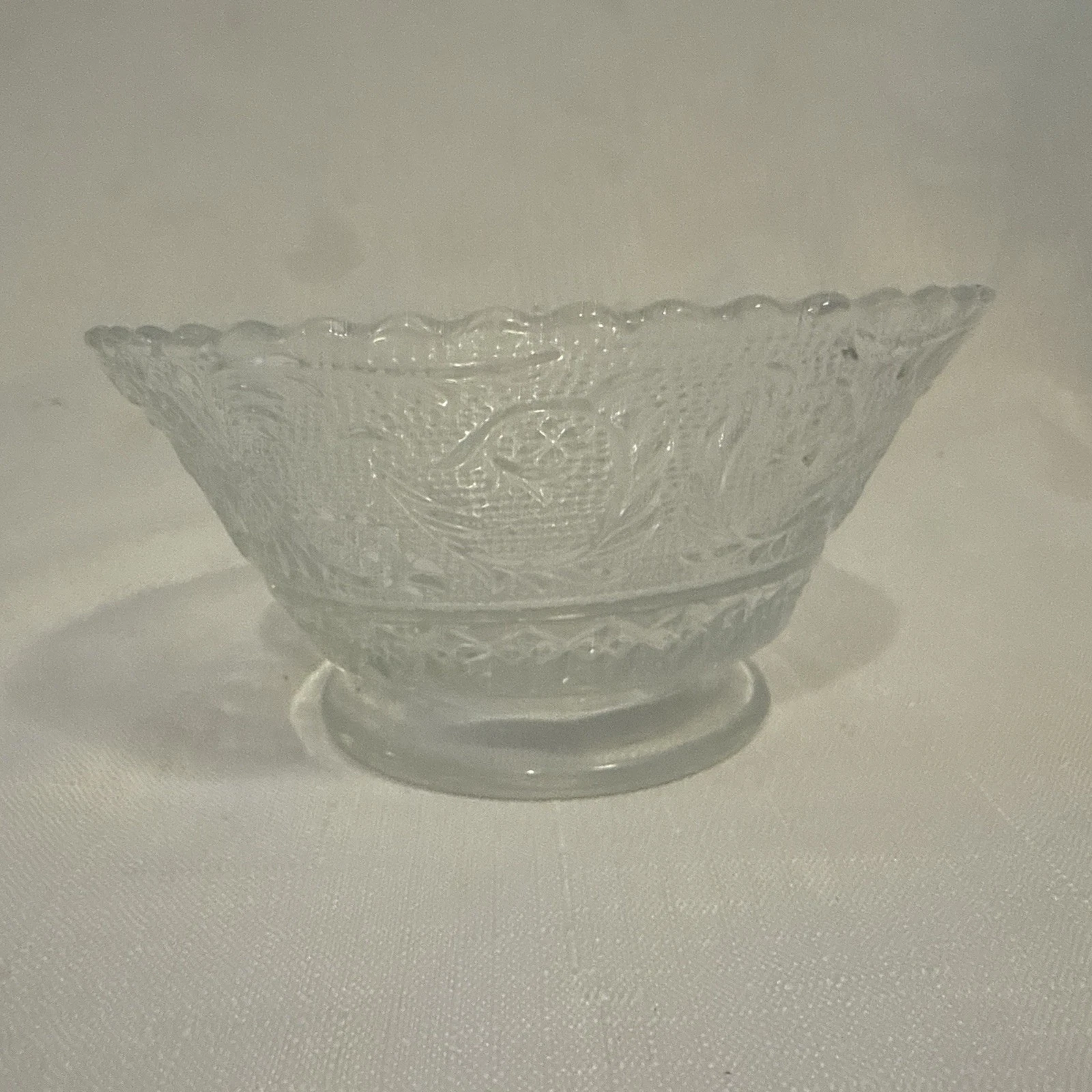 Vintage Duncan Miller Sandwich Clear Flared Footed Sauce Mayonnaise Bowl 5’