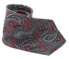 Vintage Men Stafford Paisley Print 100 Italian Silk Neck Tie NT17 