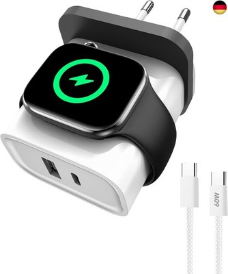 3-in-1-Ladegerät für Apple Watch,PD 25 W Dual-Port-Wandladegerät für iPhone, USB