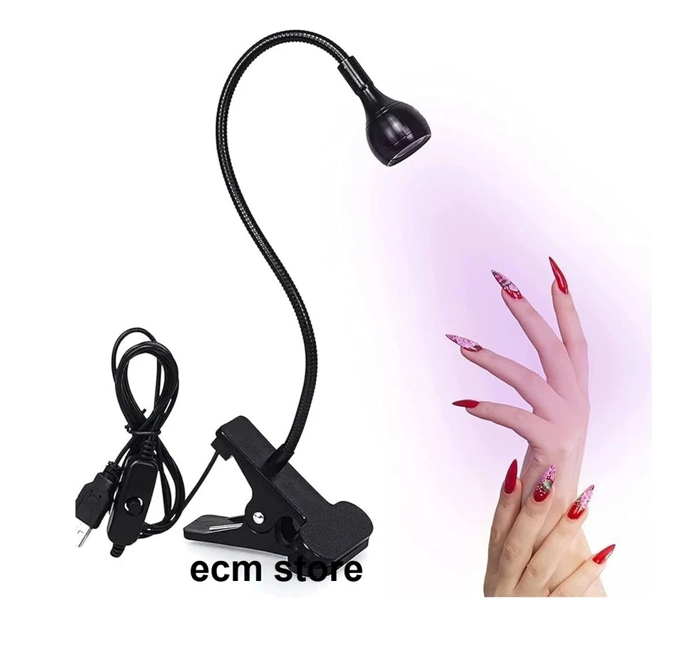 Lampe UV Sèche Ongles 3W Polymérisation colle pour gel Nail Tête Ajustable /REAP - Photo 1/1