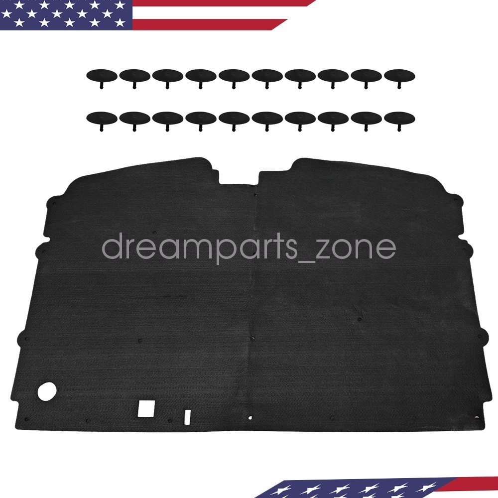Hood Insulation Pad W/ Clips For 1988-1998 Chevy GMC Trucks C1500 C2500 C3500