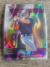 2024 Leaf Vivid Malcolm Moore RC #'d 4/9 Card # 106 Texas Rangers