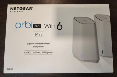Netgear SXK30 Orbi Pro Wifi 6 Mini AX1800 Dual Band Router and Satellite NOB