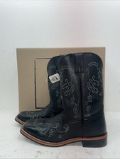 Nuevas botas de vaquero de montaña ahumadas negras para hombre. 6843 10. 7-49