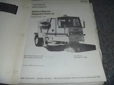 FMC Vanguard 3000 Air Street Sweeper Shop Service Repair Manual No 305994 xz