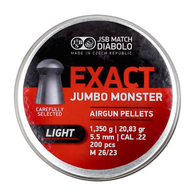 NEW NEU JSB Exact Jumbo Monster Ligh 5,52/200 Diabolos für Luftgewehr Luftpistol