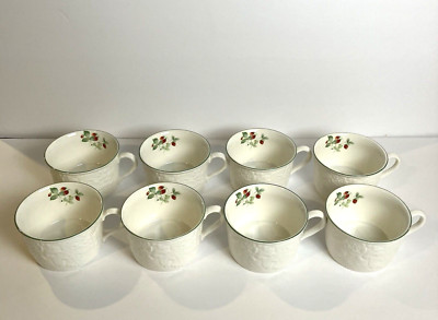 Mikasa Set of 8 English Countryside Strawberry Lane Tea/Coffee Cups DP903 Mint