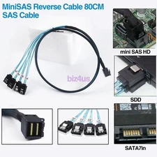 Reverse Breakout Cable 4x SATA to 1x SFF-8643 Internal Mini SAS Drive Cable 80cm