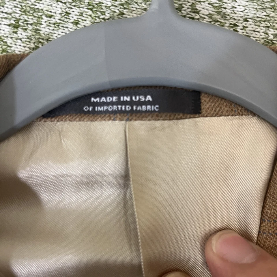 Austin Reed Sport Coat Mens 44L Wool Windowpane 3 Button Classic Union Made USA - Image 3 of 4