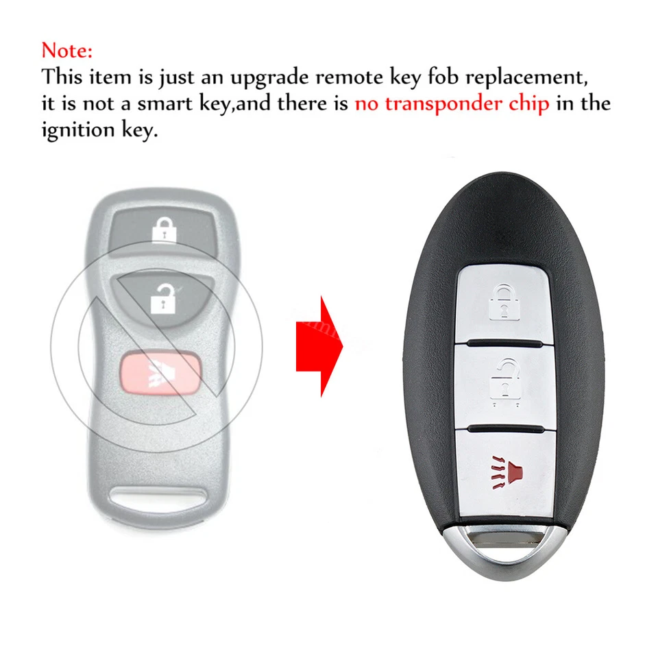 2 para 03 2004 2005 2006 2007 2008 Infiniti FX35 FX45 mando a distancia sin llave llavero 3BTN Foto 2 de 4