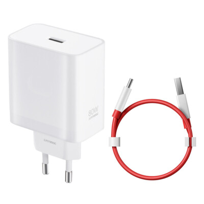 OPPO - SuperVooc Schnellladegerät + Kabel Typ-C 80W Weiss VCB8JAEH