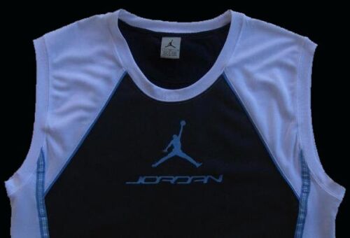 NWT JORDAN Boys Sleeveless Navy Blue & White Jersey(Size XL/ 20) MSRP$45.00 NEW - Picture 3 of 4