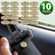 10 Pairs Seat Belt Buckle Retainer Seatbelt Stop Button Stopper Clips Snap Beige 10 Pairs Seat Belt Buckle Retainer Seatbelt Stop Button Stopper Clips Snap Beige