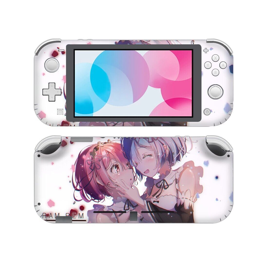 Manga Ram Rem Nintendo Switch Lite Skin Sticker Decal Vinyl Wrap Cover