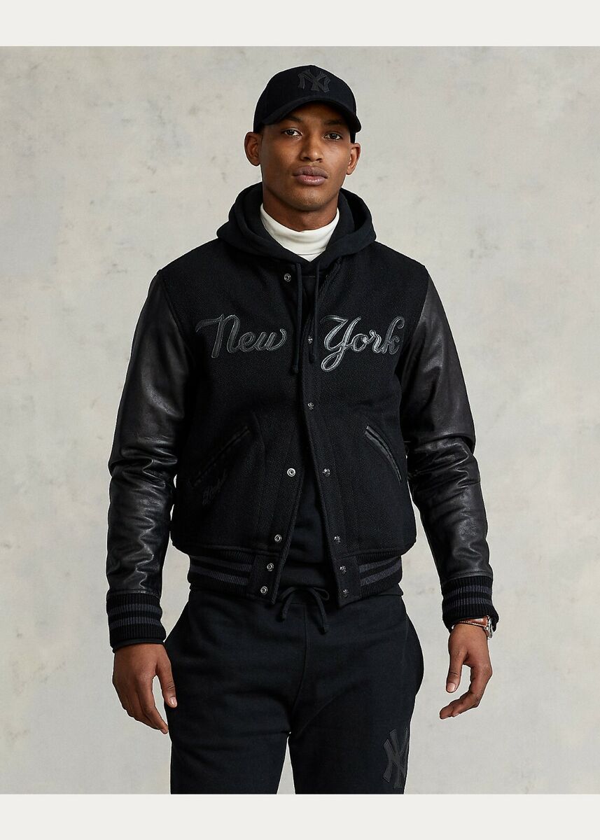 Polo Ralph Lauren NY Yankees MLB Black Ltd Ed Leather Polo Ralph Lauren NY Yankees MLB Black Ltd Ed Leather