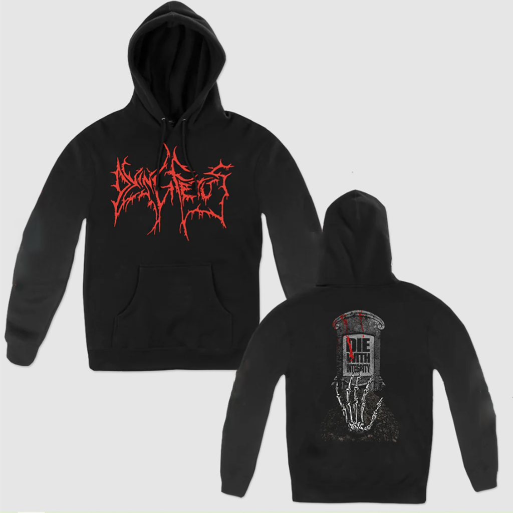 DYING FETUS DIE WITH INTEGRITY PULL Hoodie Unisex Black S To 2XL