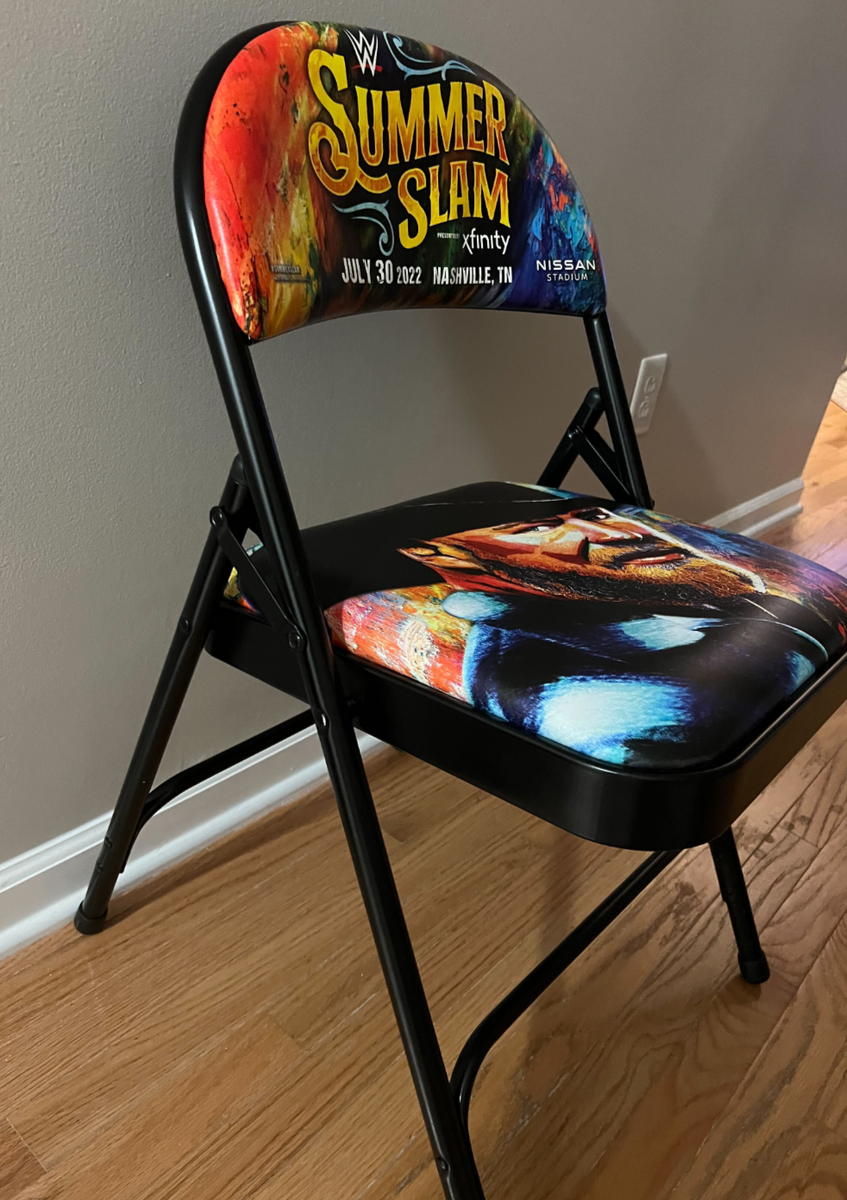 WWE Summerslam 2022 Brock Lesnar Ringside Folding Chair Nissan