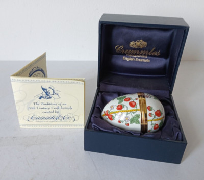 (374) Crummles Ostereier Box # Erdbeermuster # neuwertig in Box # ideales Geschenk