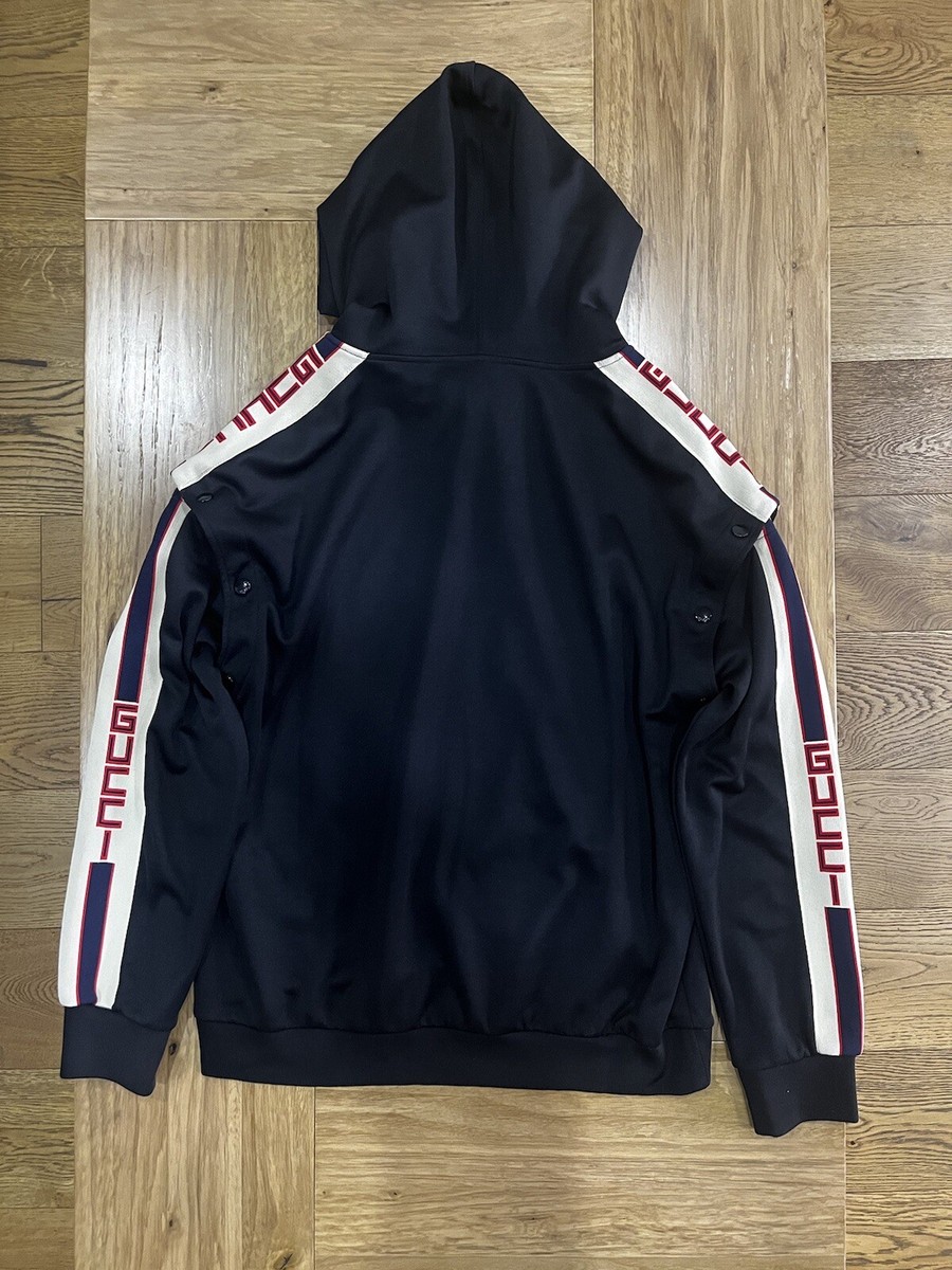 大人気✨GUCCI 475354 X5U11 テクニカルジャージー パーカー Gucci size XS 475354 X5U11 Technical Jersey Hoodie Removable
