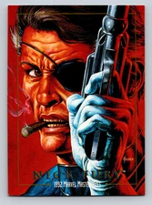 Skybox 1992 Marvel Masterpieces #64 Nick Fury Trading Card MCU Shield