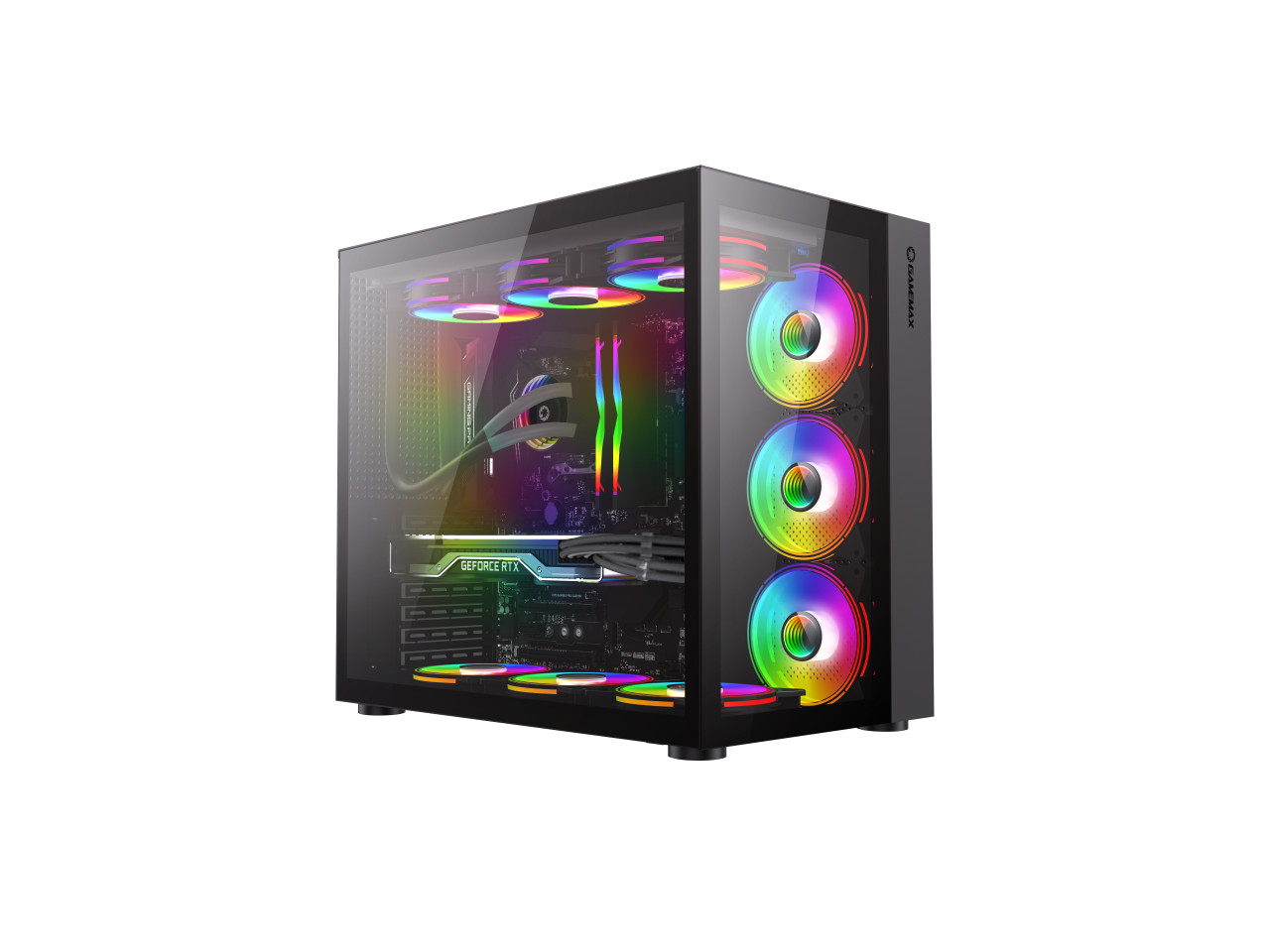 Gamemax Infinity BK Black USB30 Type C из закаленного стекла ATX Mid Tower Gaming Com 10490₽